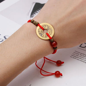 Feng Shui Ancient Coin Luck Wealth Bracelet